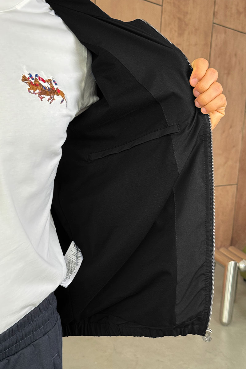 Kiton Мужская чёрная ветровка 