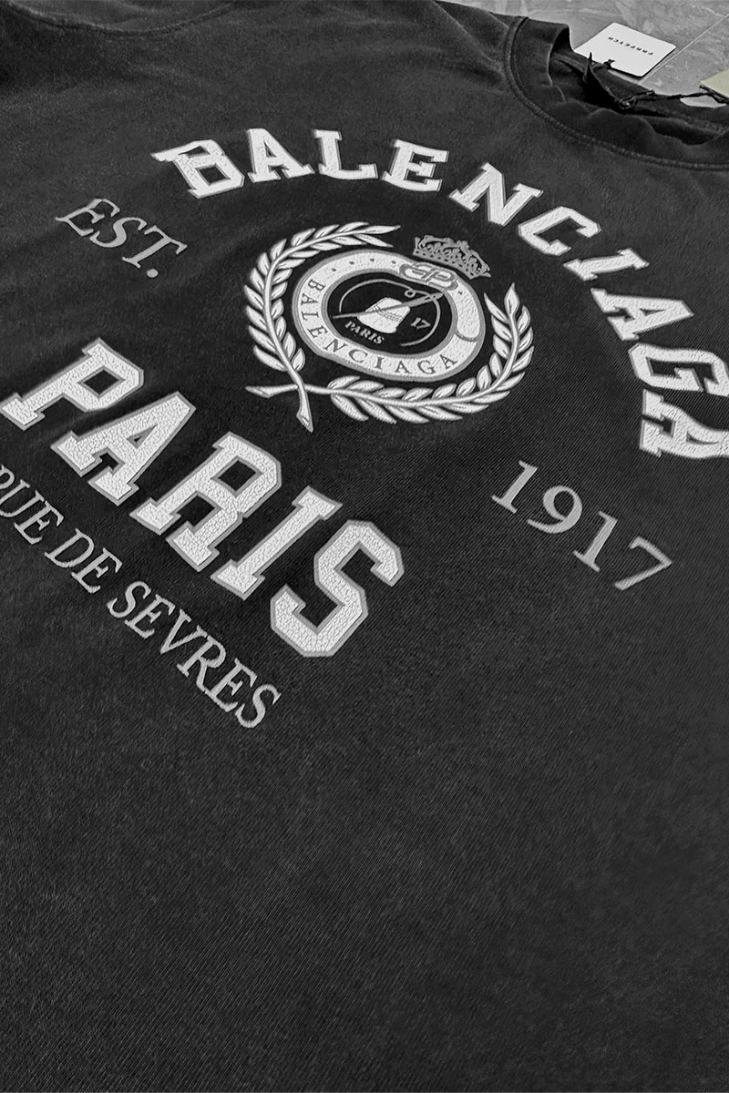 Balenciaga Чёрная оверсайз футболка College est.1917