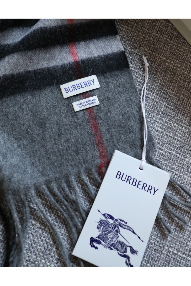 Burberry Шарф two-tone Check premium 168x30 см - Grey