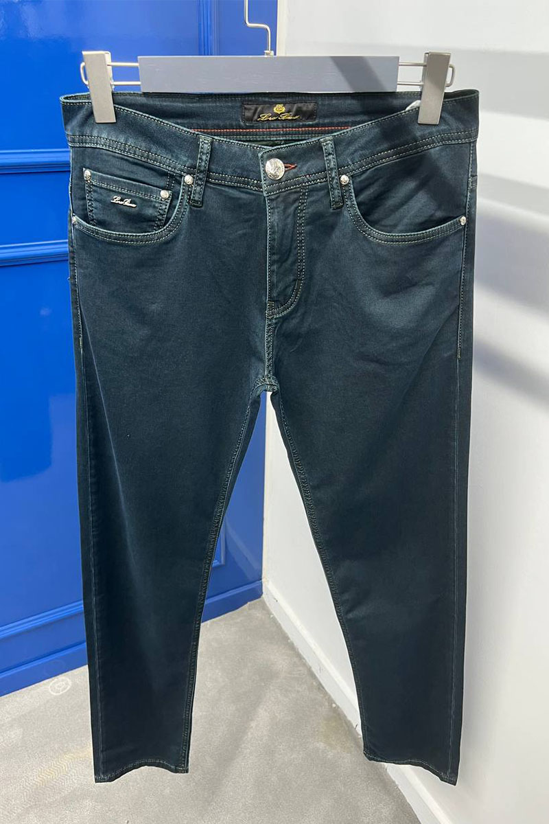 Loro Piana Мужские тёмно-синие джинсы regular fit 