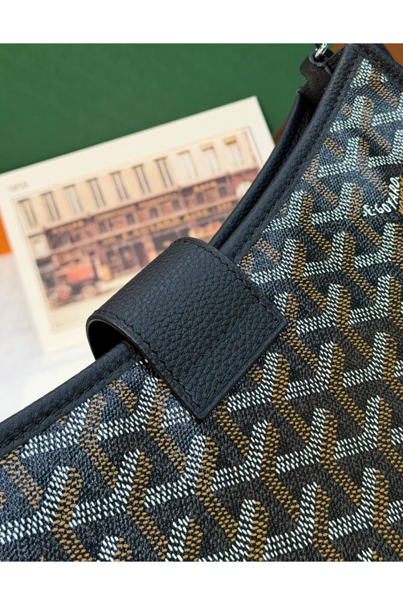 Designer Clothing Кожаная сумка Goyard Musette PM premium 28x22x10 см