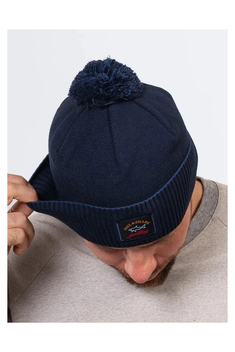 Paul & Shark Шапка на флисе logo-badge - Navy