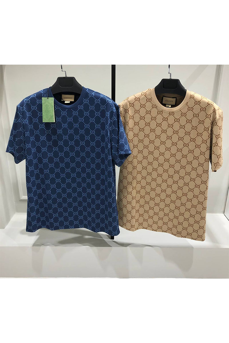 Gucci Футболка бежевого цвета GG monogram-pattern