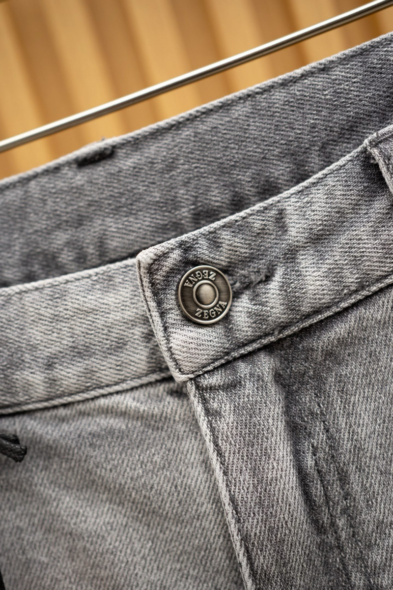Zegna Мужские джинсы серого цвета Premium