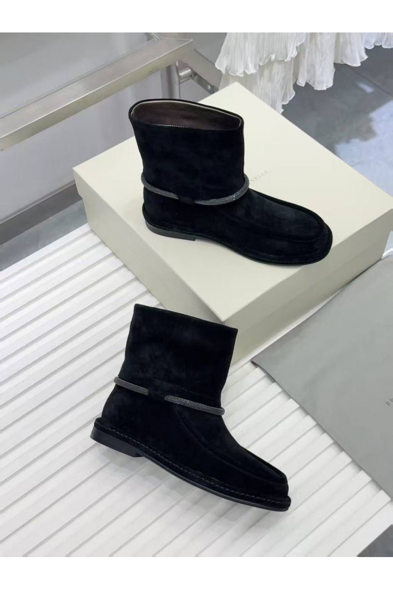 Designer Женские замшевые сапоги premium - Black