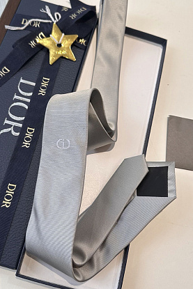 Галстук logo-embroidered premium - Grey