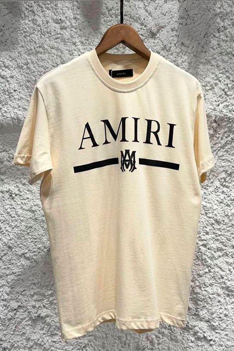 Amiri Бежевая мужская футболка MA bar
