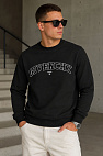 Чёрный свитшот College logo-embroidered 
