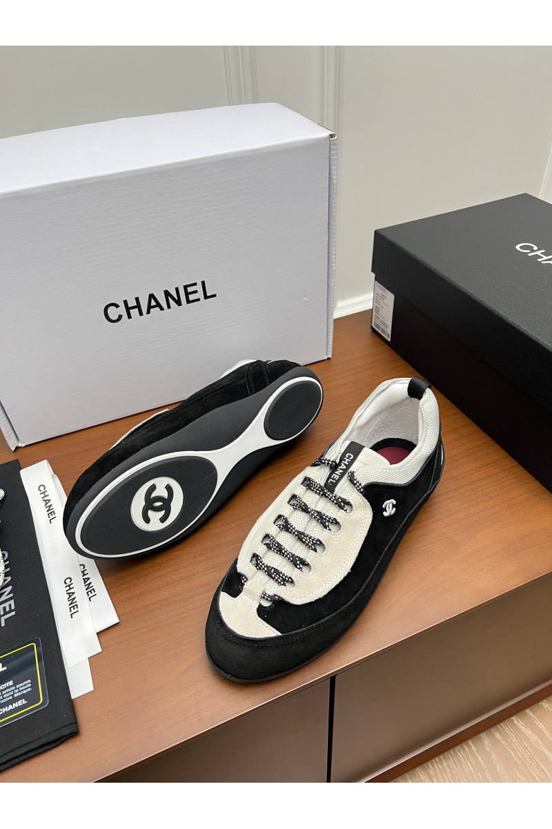Chаnеl Женские замшевые кроссовки premium
