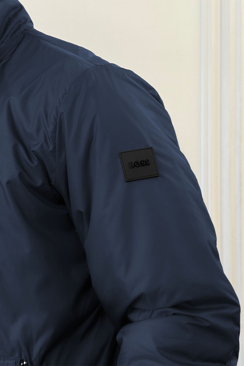 Hugо Воss Мужская тёмно-синяя куртка logo-patch 