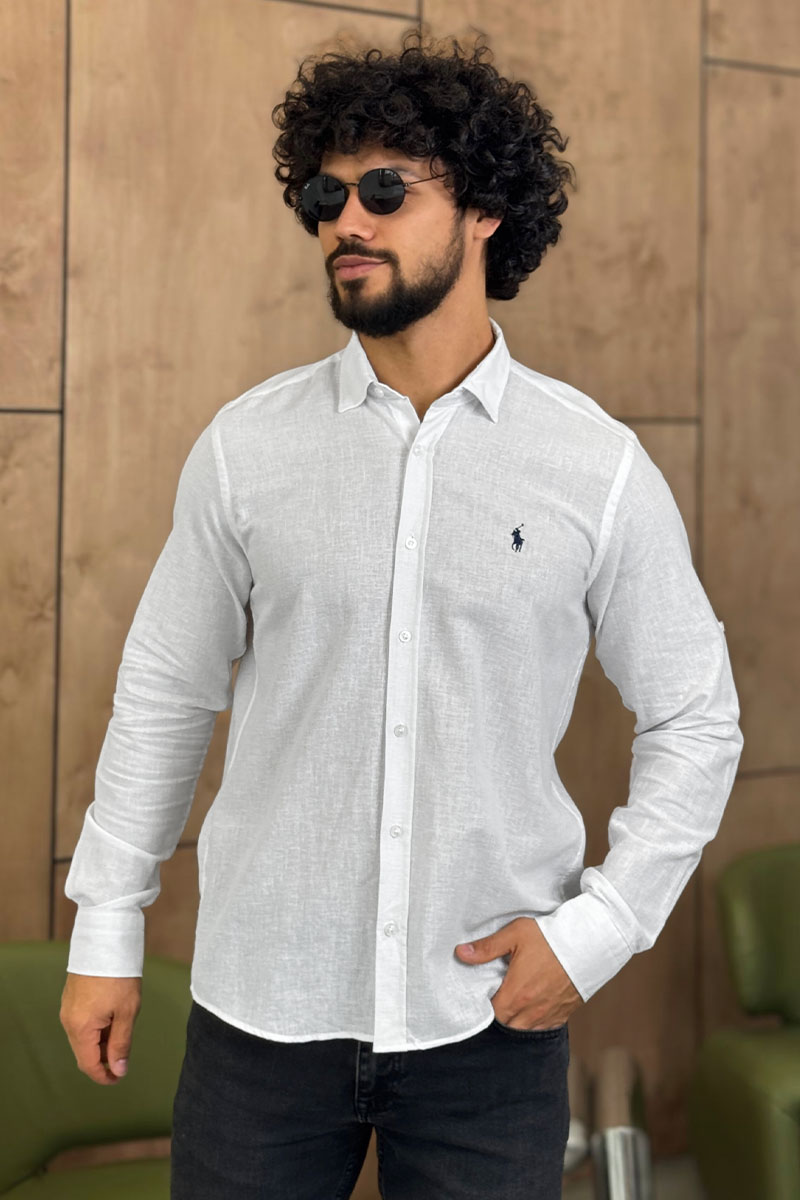 Polo Ralph Lauren Мужская рубашка белого цвета