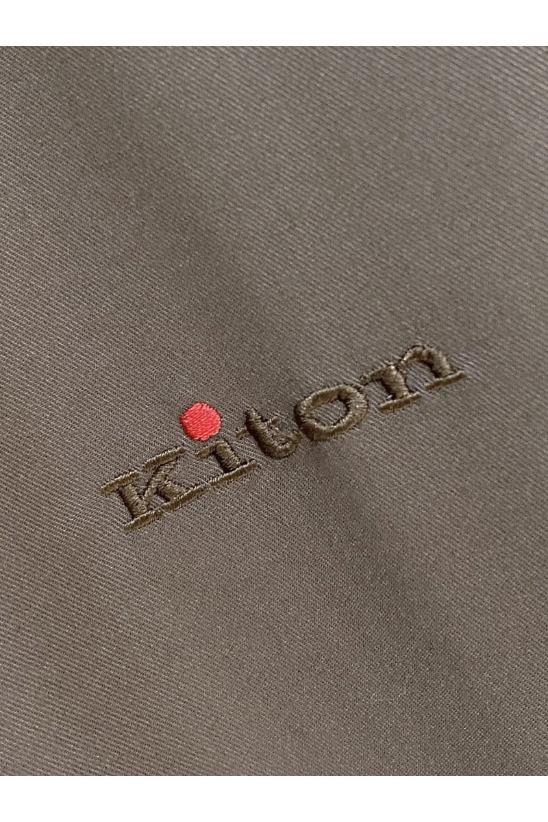 Kiton Мужская коричневая рубашка premium