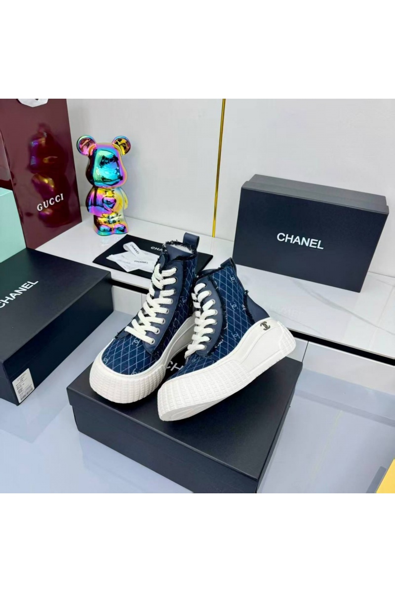 Chаnеl Женские кеды premium - Navy