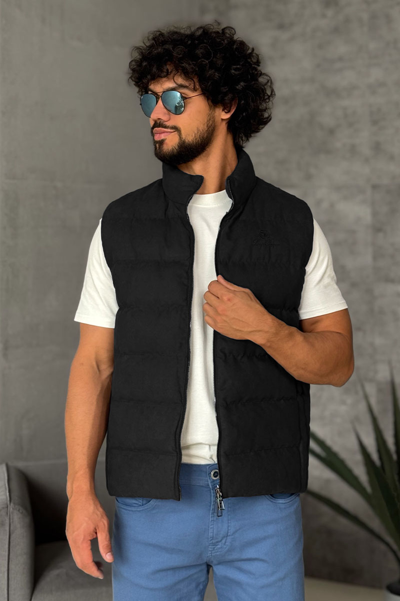 Loro Piana Мужской чёрный жилет 