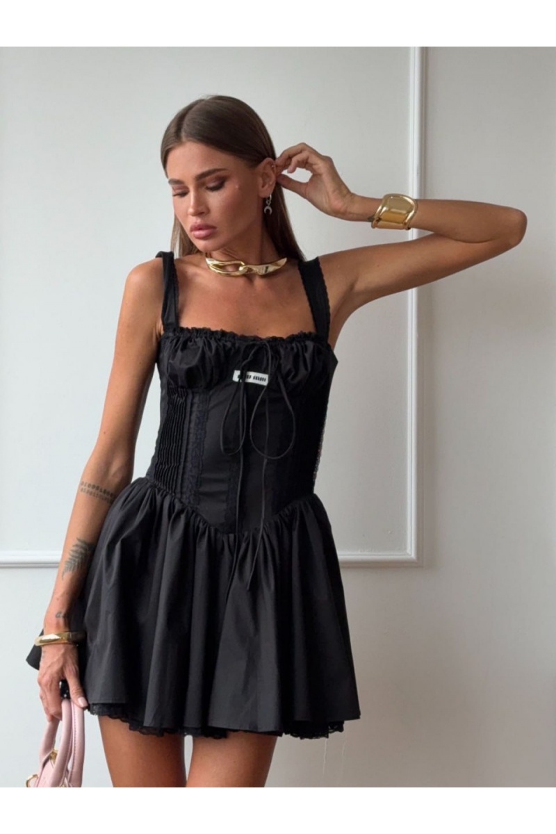 MIU MIU Чёрное женское платье 