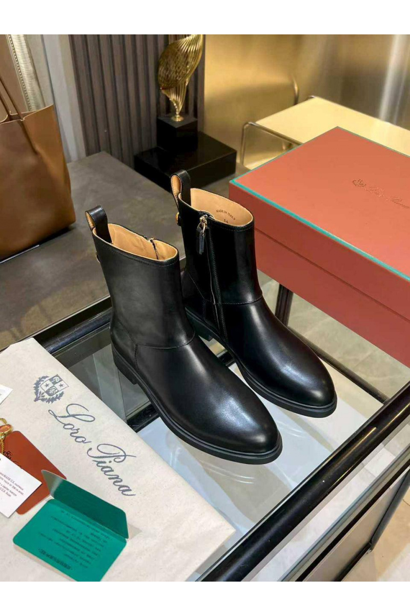 Loro Piana Женские кожаные сапоги premium - Black