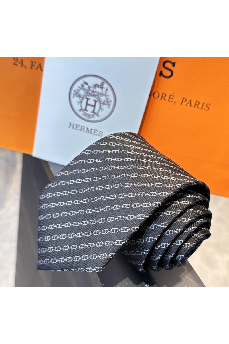 Hermes Галстук Jetez l'Ancre premium - Black