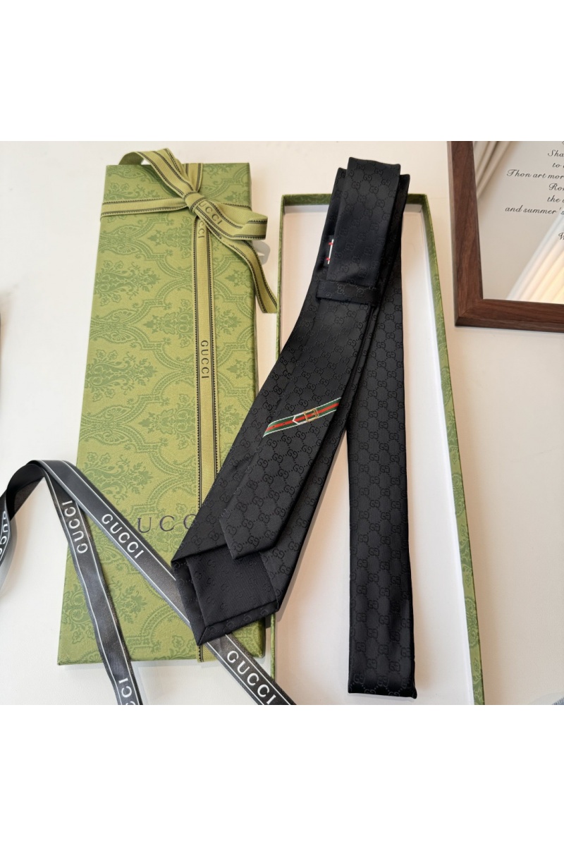 Gucci Галстук GG Monogram premium 146x7 см - Black