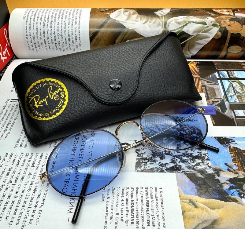 Ray Ban Солнцезащитные очки Oval Metal - Blue