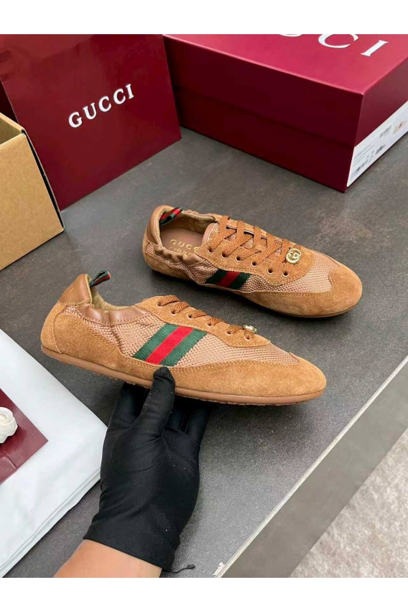 Gucci Женские кроссовки GG Shift premium