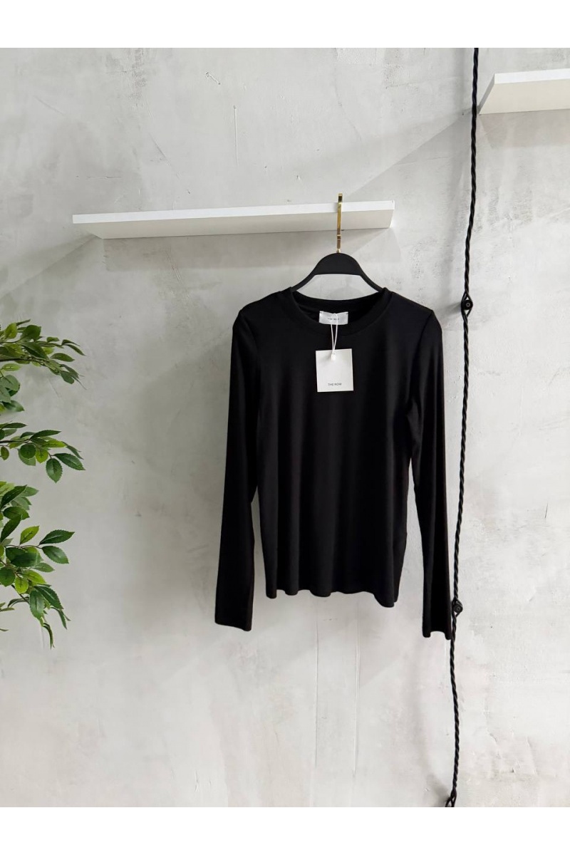 Designer Clothing Женский лонгслив чёрного цвета The Row premium