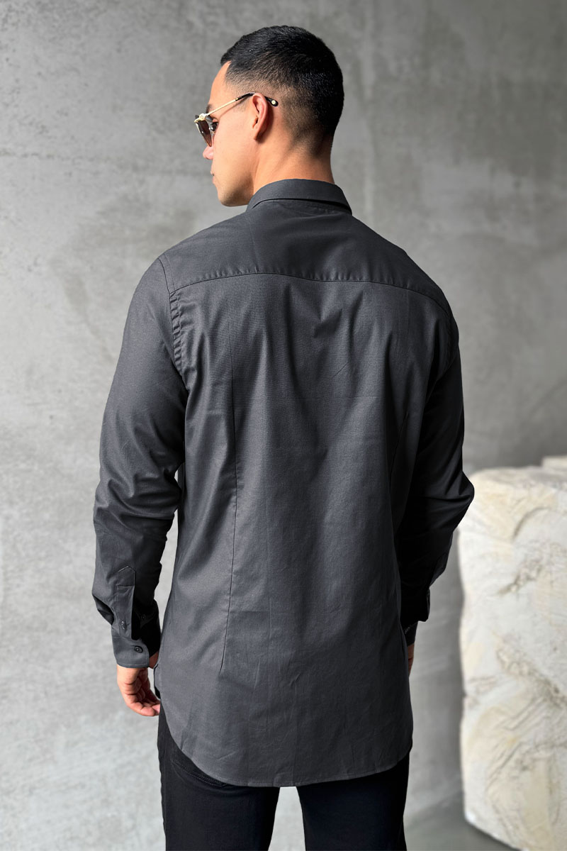 Burberry Мужская рубашка logo-embroidered - Grey