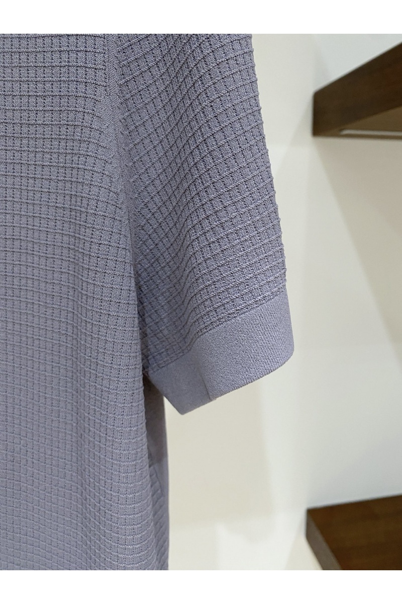 Kiton Мужское серое поло premium