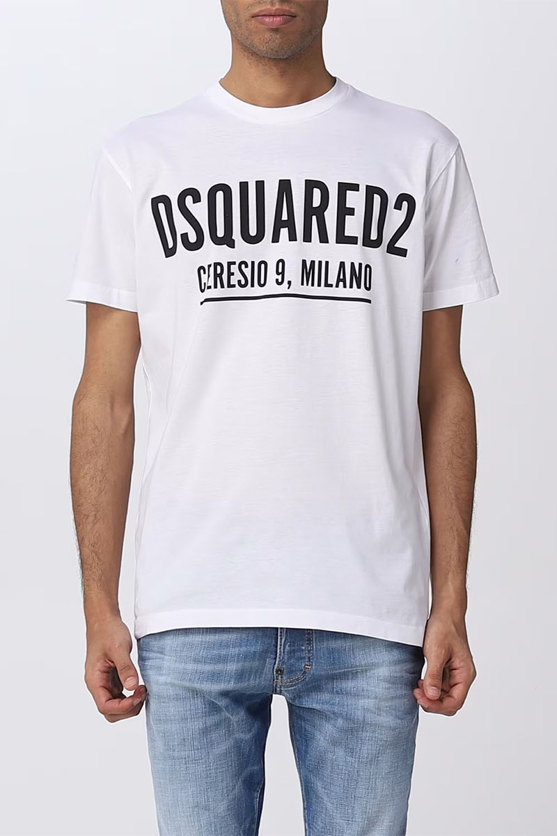 Dsquared2 Мужская белая футболка Ceresio 9 