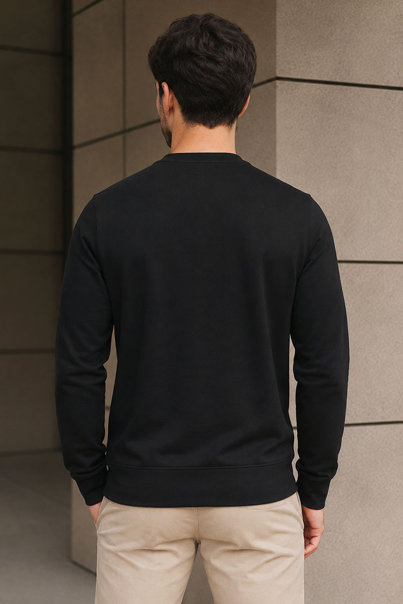 Paul & Shark Мужской чёрный свитшот logo-embroidered