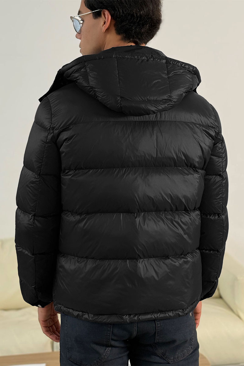 Prada Мужской пуховик logo-plaque - Black 