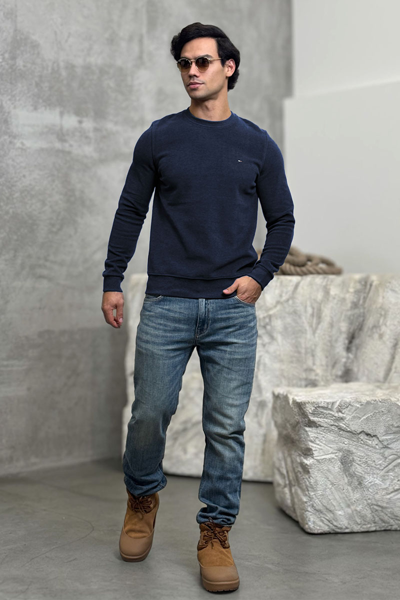 Tommy Hilfiger Мужской свитшот тёмно-синего цвета 