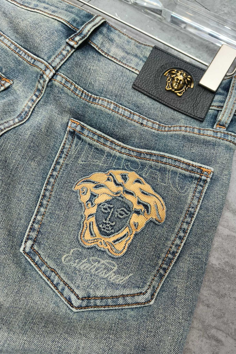 Versace Мужские синие джинсы Premium