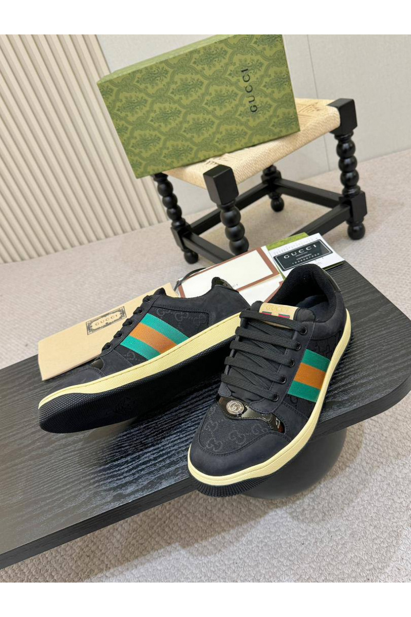 Gucci Комбинированные кроссовки GG Screener - Black