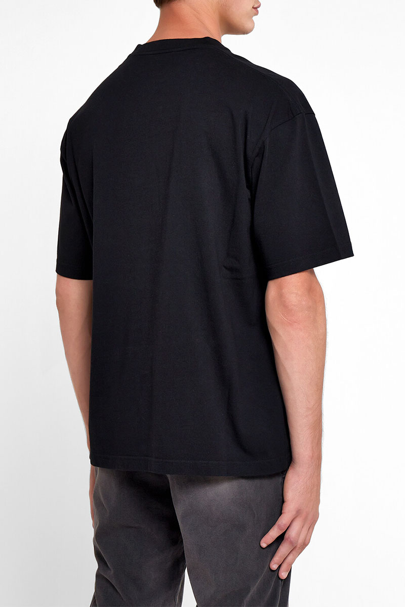 Balenciaga Чёрная оверсайз футболка Pixel Logo