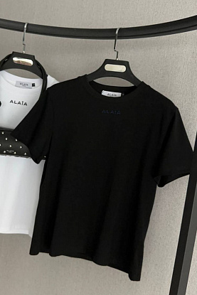 Женская футболка Alaia чёрного цвета