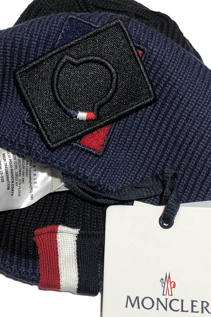 Moncler Мужская брендовая шапка - Black / Navy