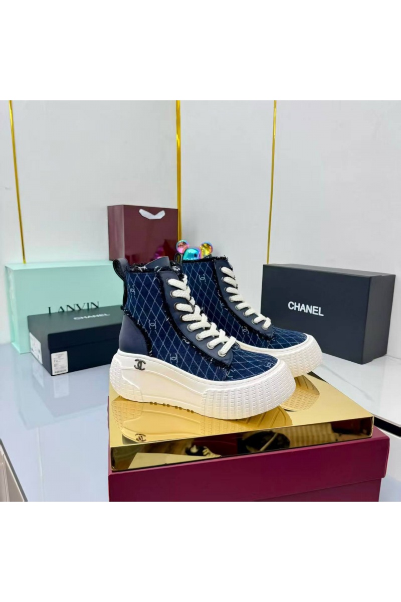 Chаnеl Женские кеды premium - Navy