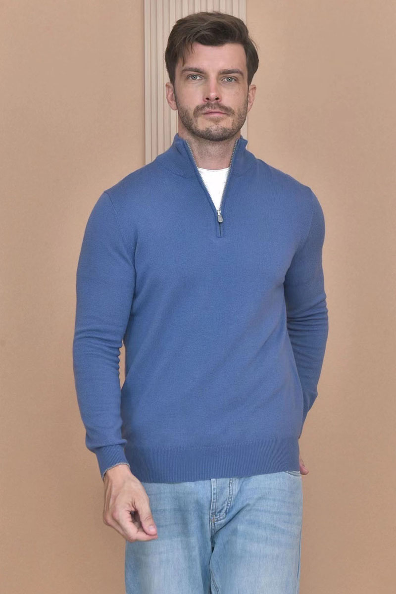 Designer Кашемировый свитер Premium - Lake Blue