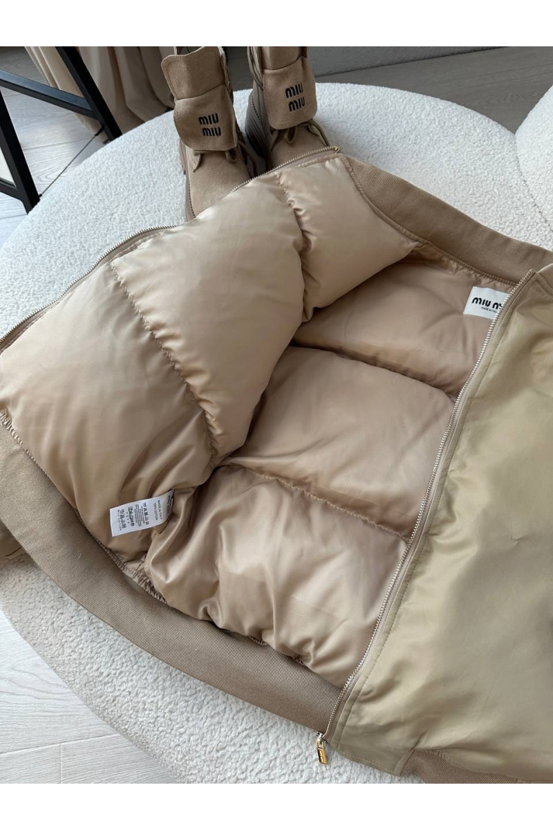 MIU MIU Женский бежевый бомбер Premium