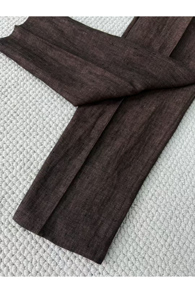 Designer Льняные брюки Premium - Brown