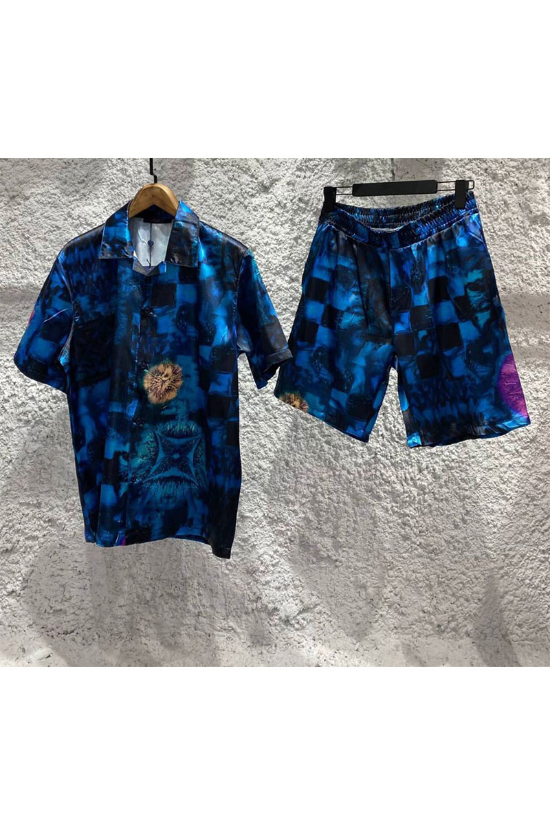 Lоuis Vuittоn Брендовые мужские шорты тёмно-синего цвета