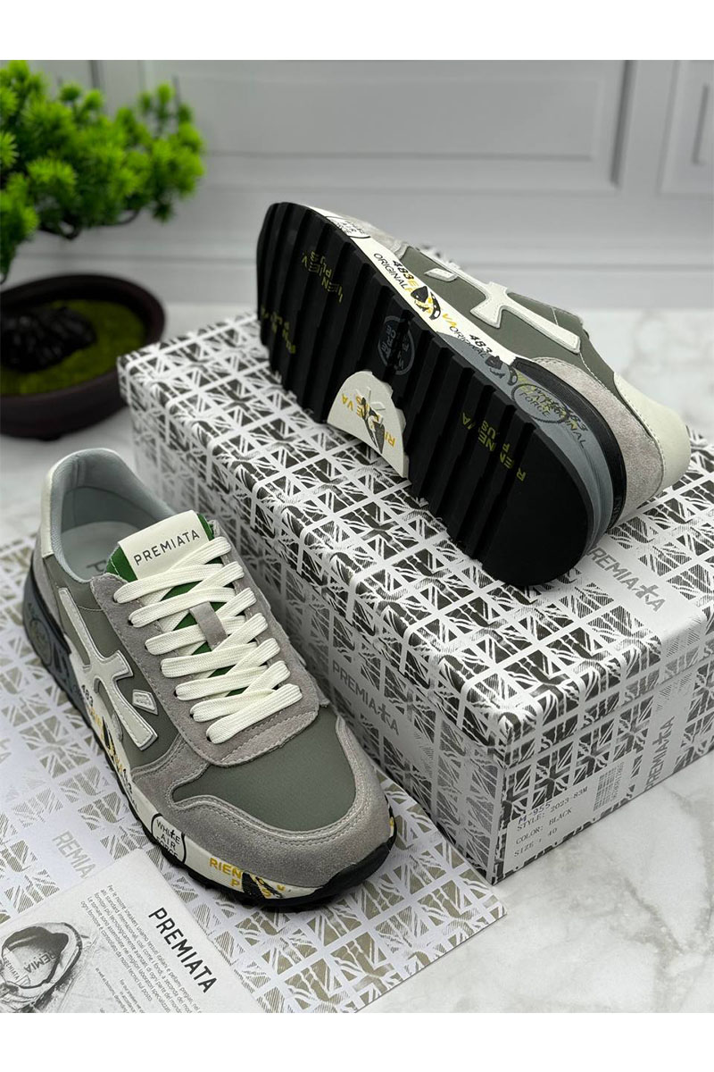 Premiata Мужские кроссовки Mick - Grey / Green
