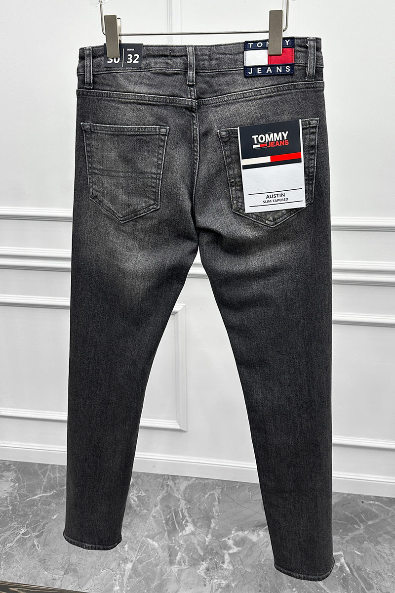 Tommy Hilfiger Мужские тёмно-серые джинсы Austin Slim Tapered