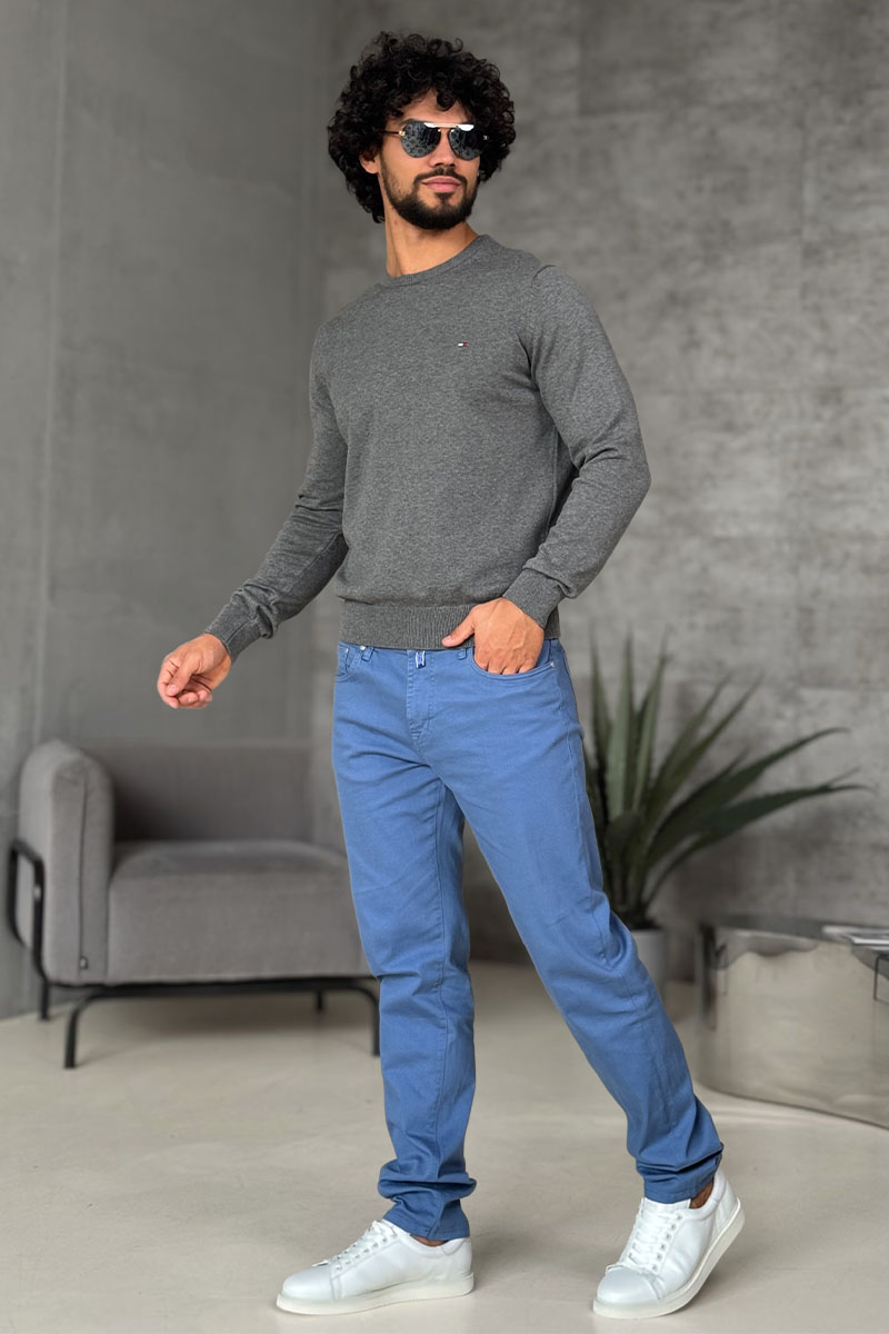 Tommy Hilfiger Мужская кофта серого цвета logo-embroidered