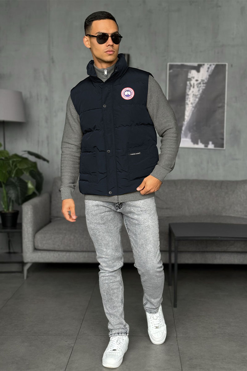 Canada Goose Жилет тёмно-синего цвета logo-patch 