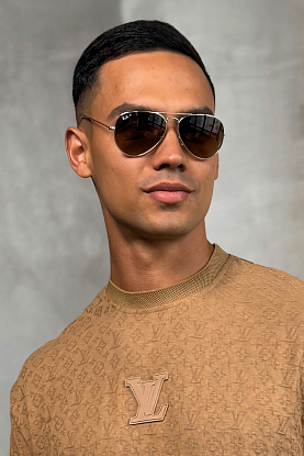 Солнцезащитные очки Aviator Large Metal - Brown
