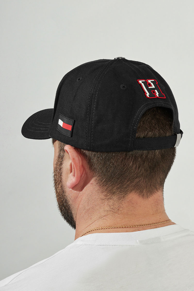 Tommy Hilfiger Мужская чёрная бейсболка logo-embroidered