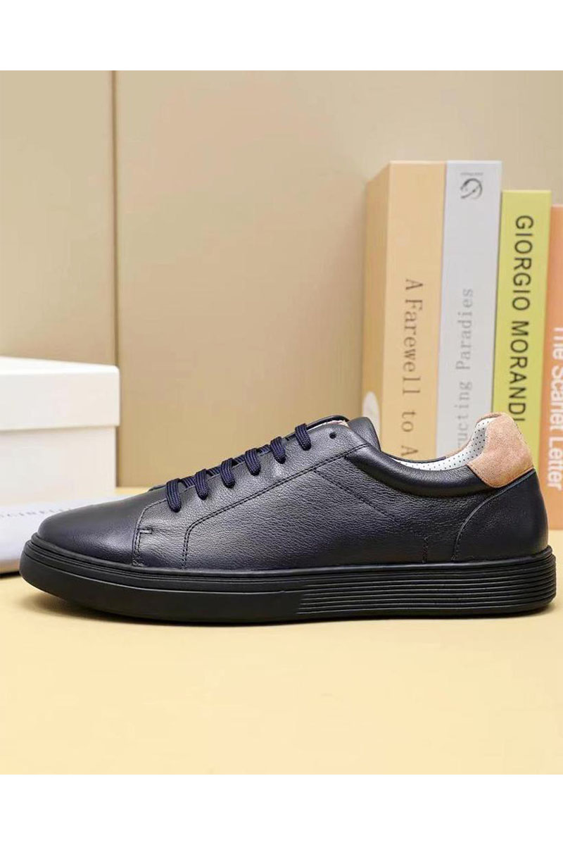 Designer Кожаные кроссовки синего цвета