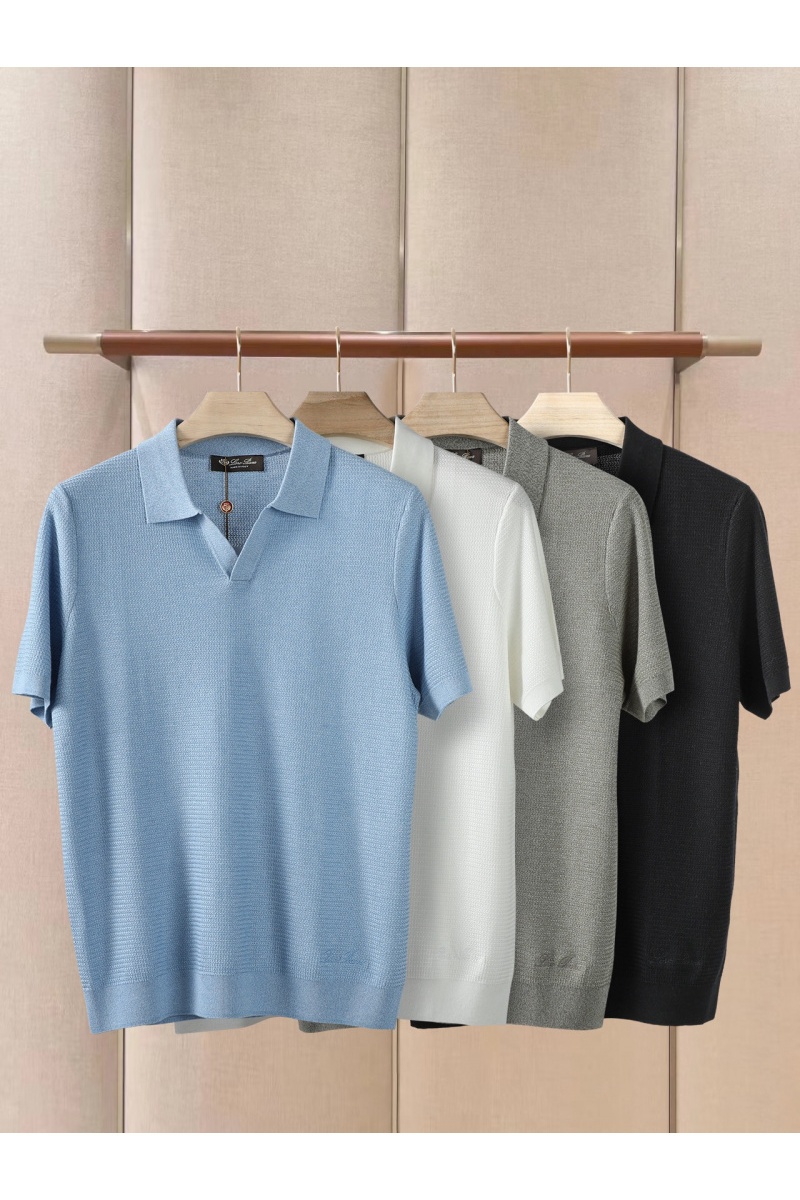 Loro Piana Мужское поло цвета хаки premium
