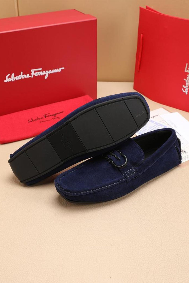 Salvatore Ferragamo Мужские замшевые мокасины 